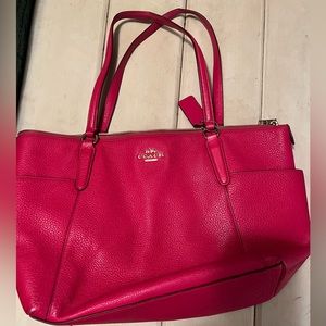 Used hot pink coach bag